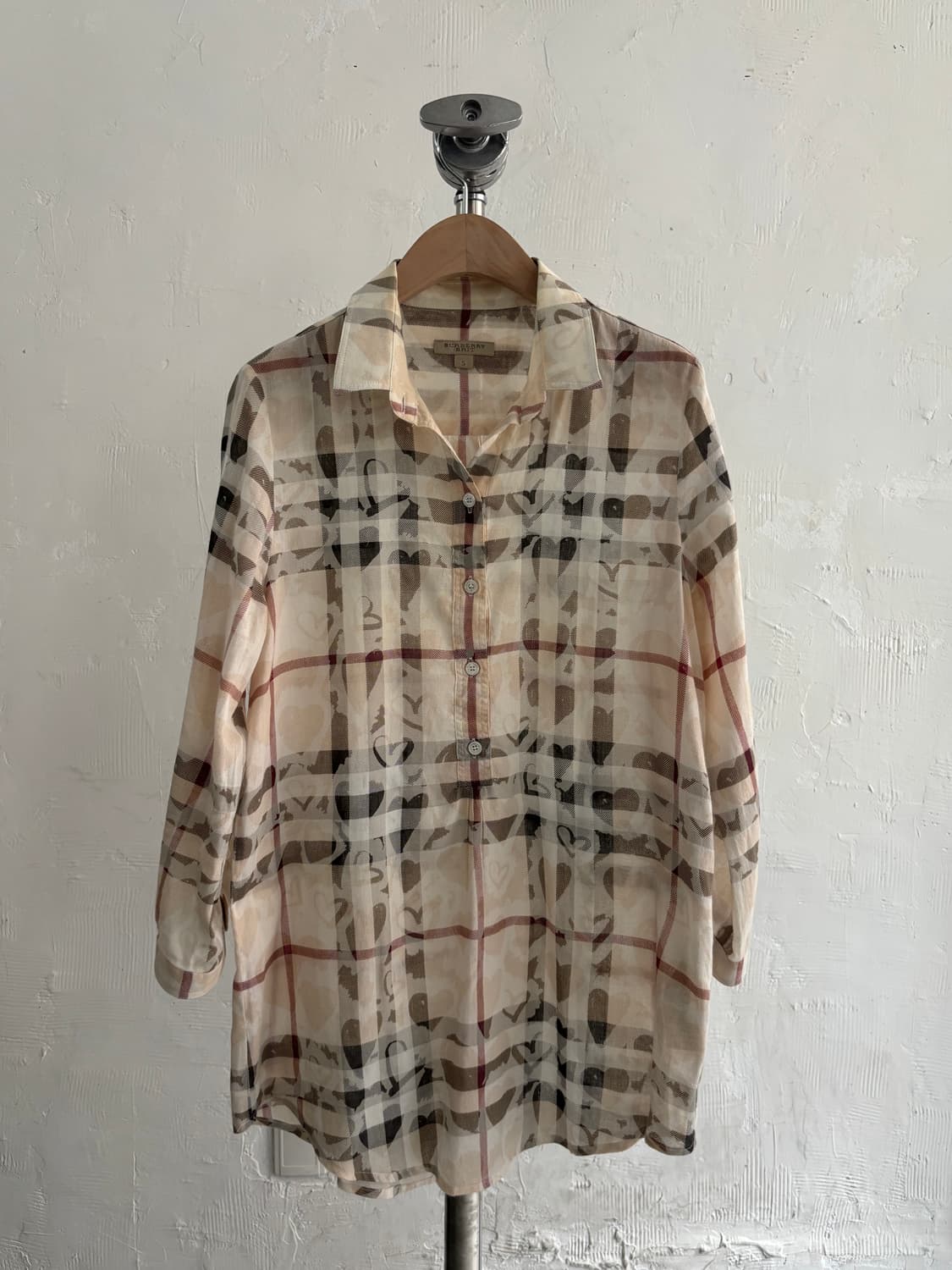 Burberry 버버리 브릿 하트패턴 코튼 셔츠 블라우스 상품이미지3