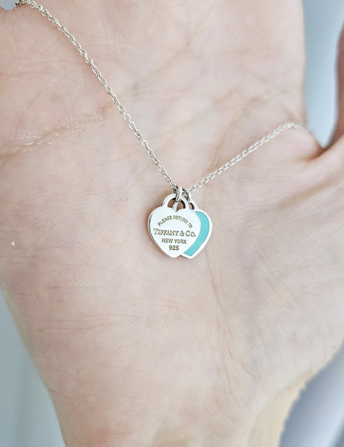 티파니앤코 리턴투 더블 하트 미니 민트 목걸이 [정품] 상품이미지7