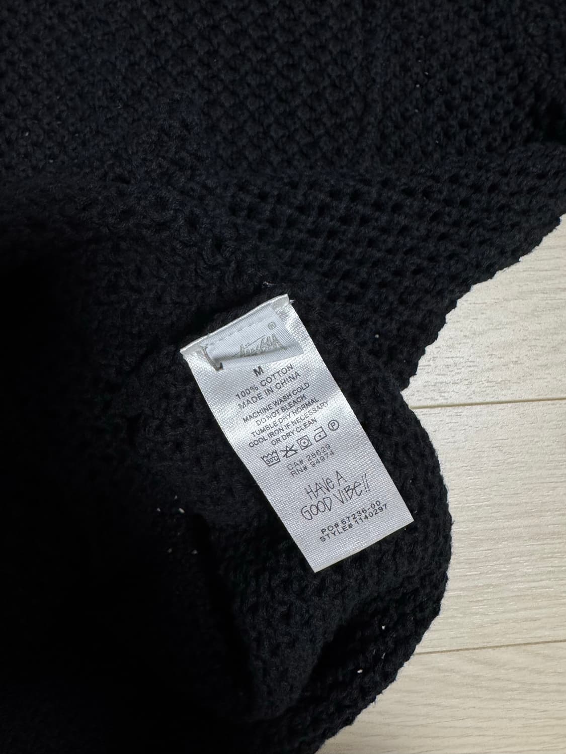 스투시 반팔니트 블랙 상품이미지3