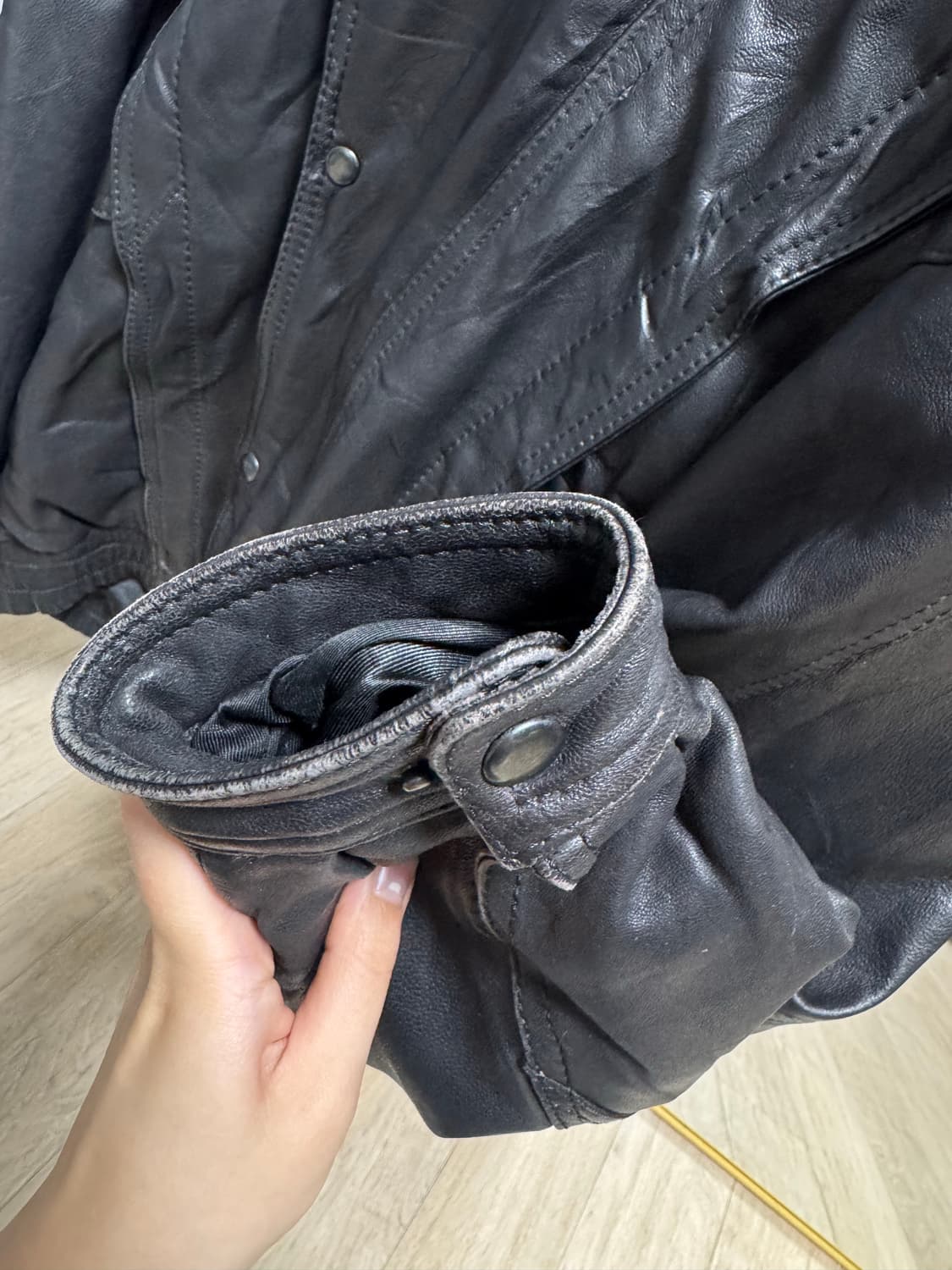 빈티지 레더 봄버 자켓 상품이미지6