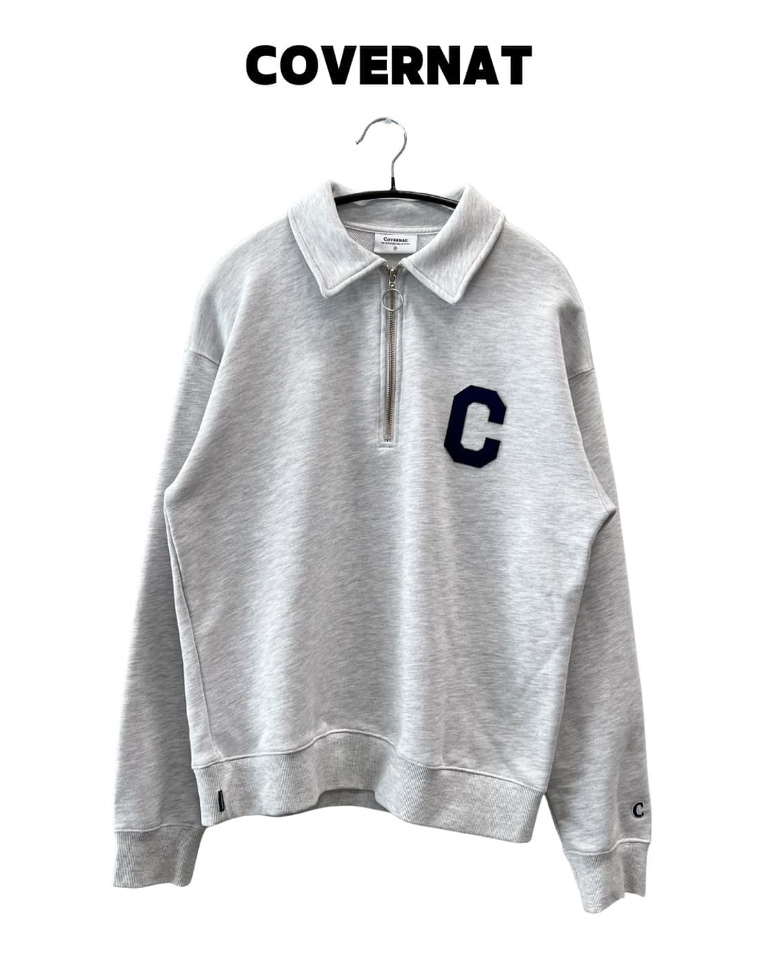 (S) 커버낫 C로고 하프집 카라 맨투맨 상품이미지1