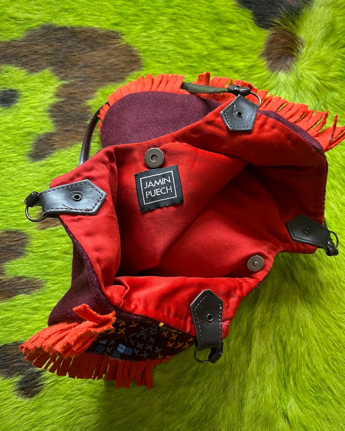 JAMIN PUECH Fringe Wool Shoulder Bag 상품이미지7