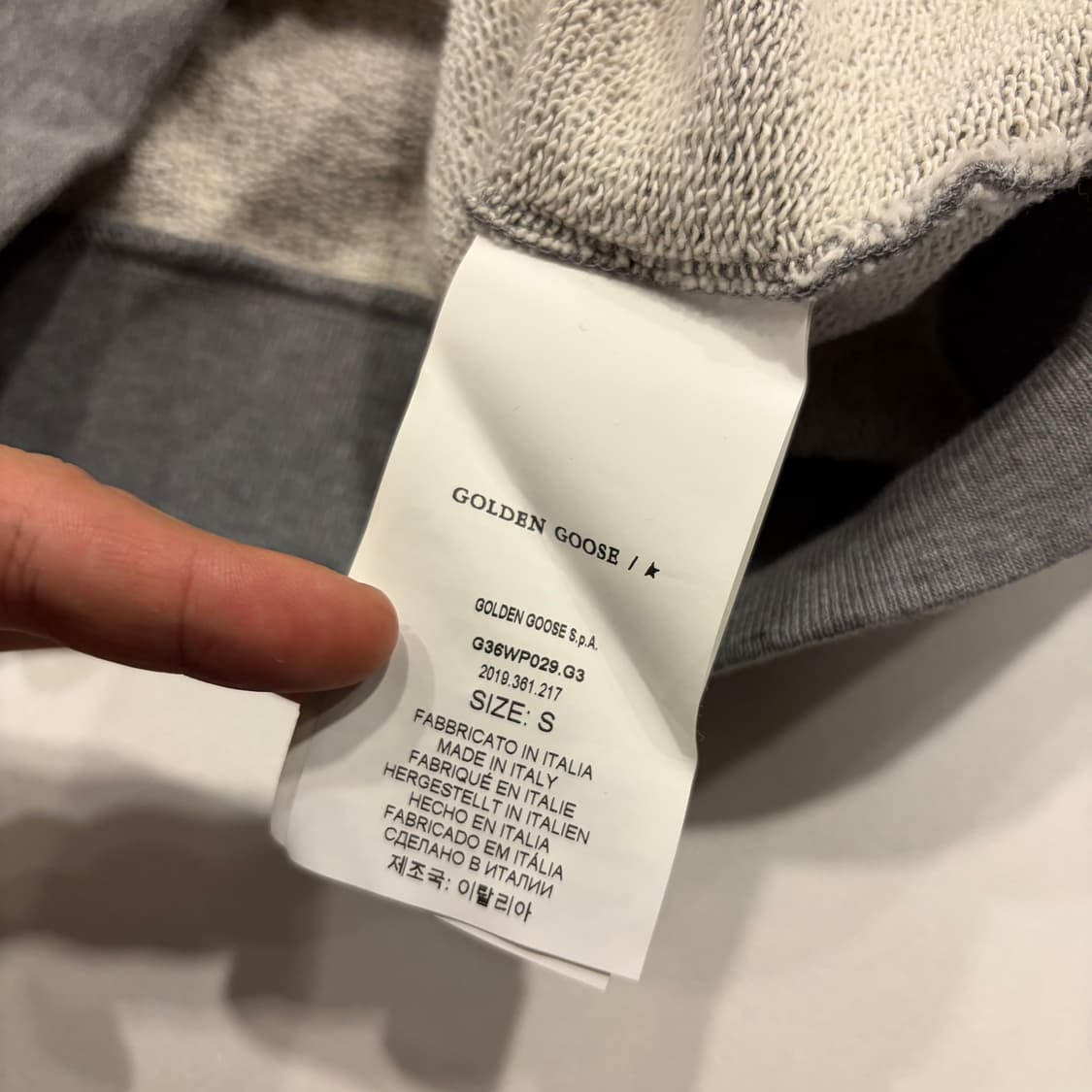 [S] 골든구스 회색 맨투맨 티셔츠 B405 상품이미지8