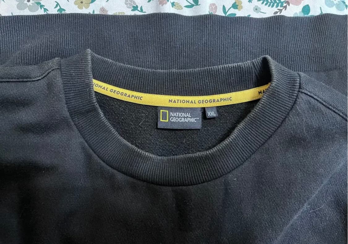 내셔널지오그래픽 남성 기모블랙맨투맨티셔츠 110사이즈 상품이미지5