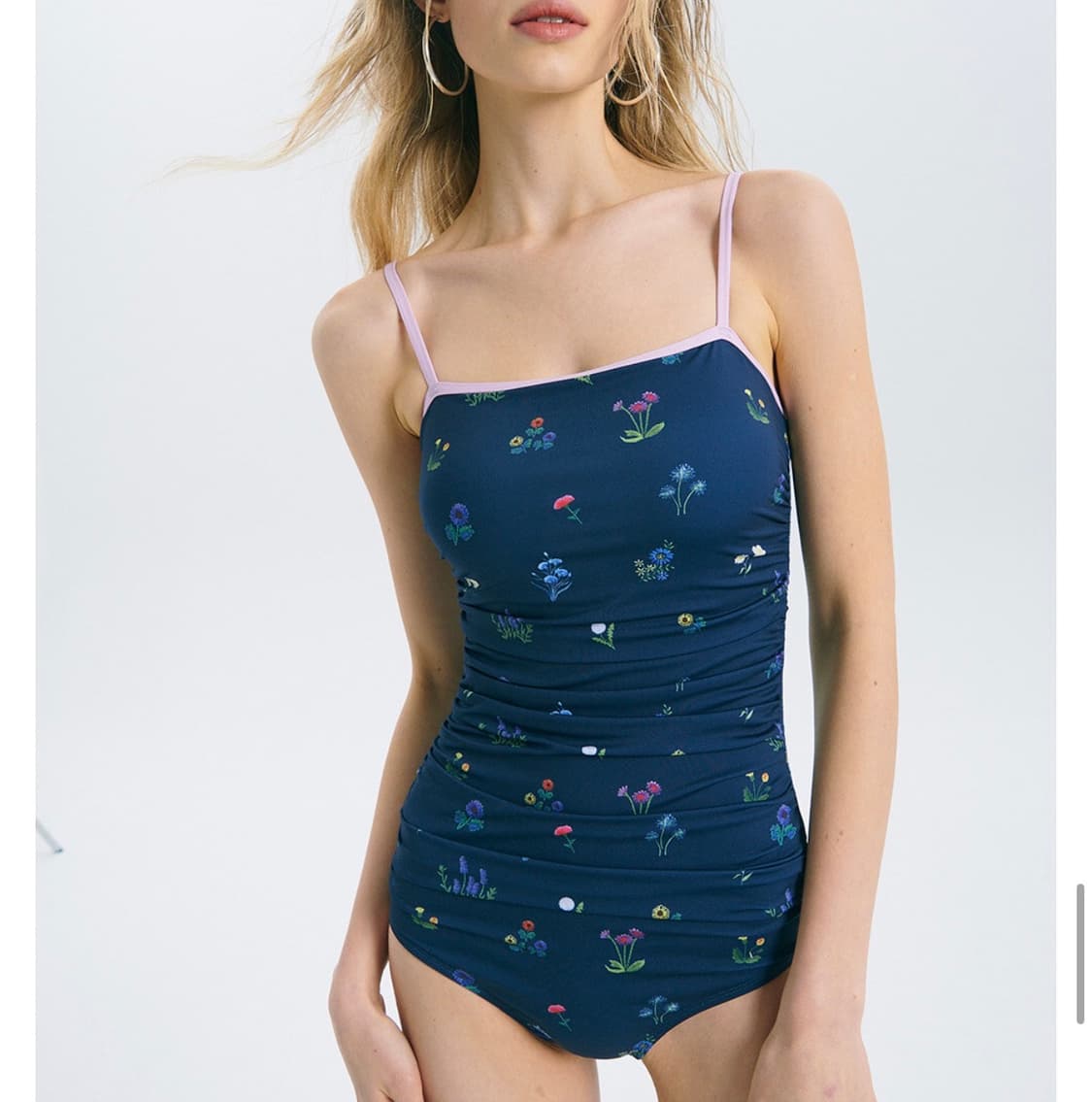 센토르 플라워 셔링 스윔웨어 네이비 원피스 수영복 상품이미지5