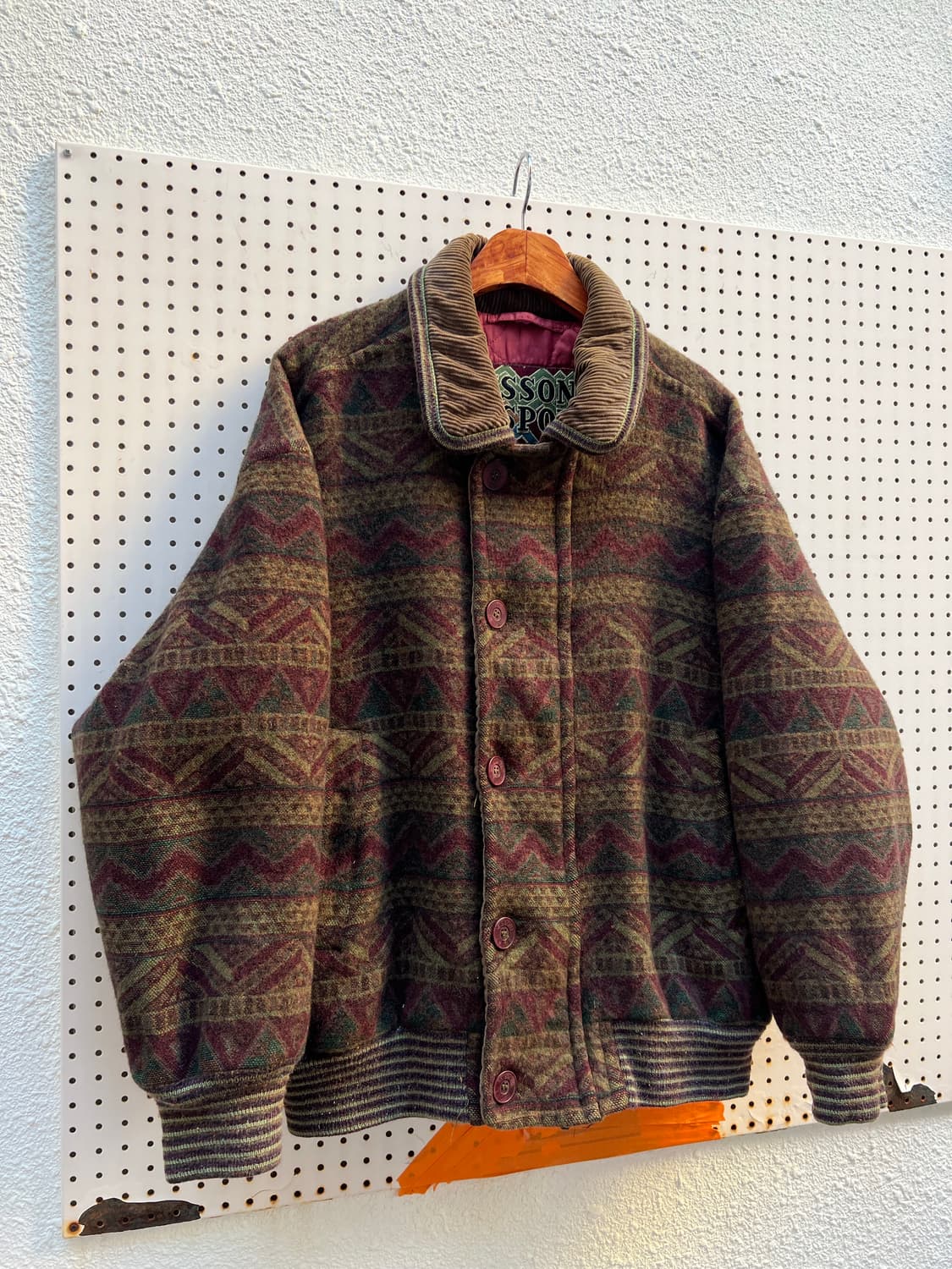 1990s MISSONI SPORT AZTEC CORDUROY 미쏘니봄버 상품이미지4