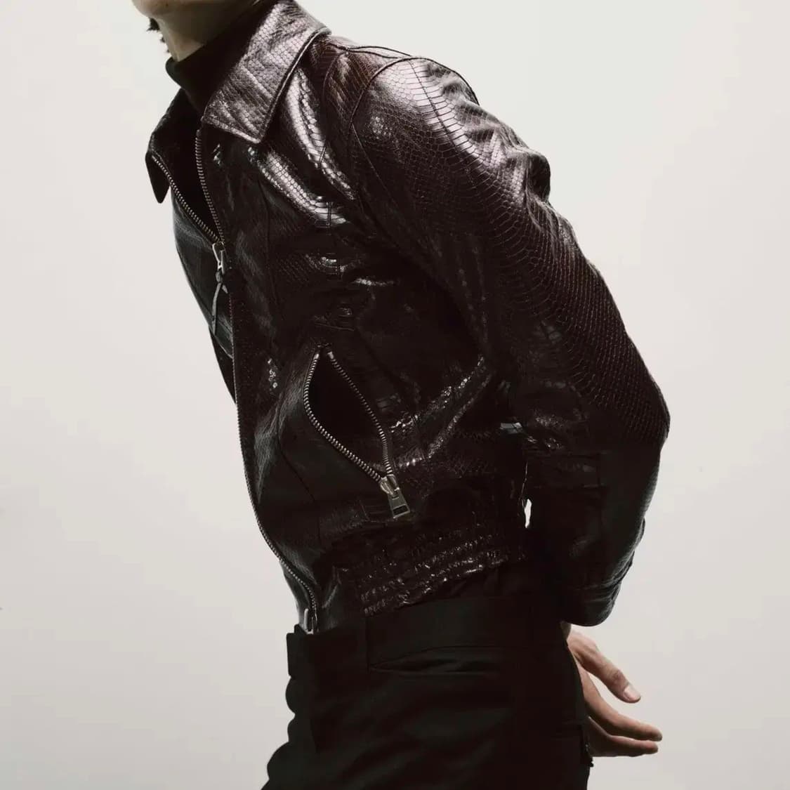 (국내1피스)톰포드 스네이크 런웨이 가죽자켓 상품이미지1