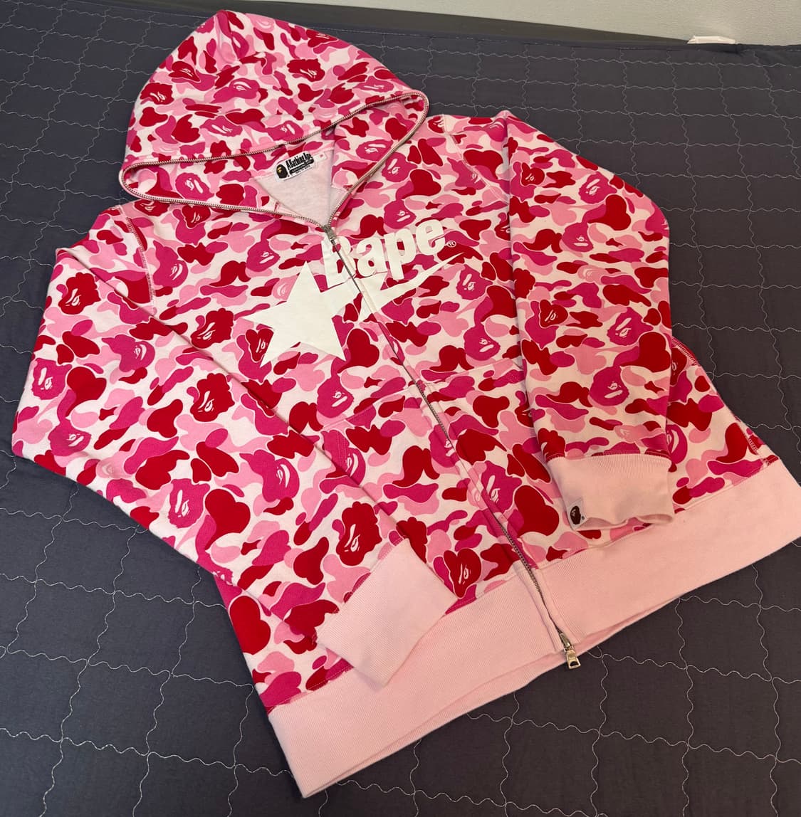 베이프스타 핑크 후드집업 M 상품이미지1