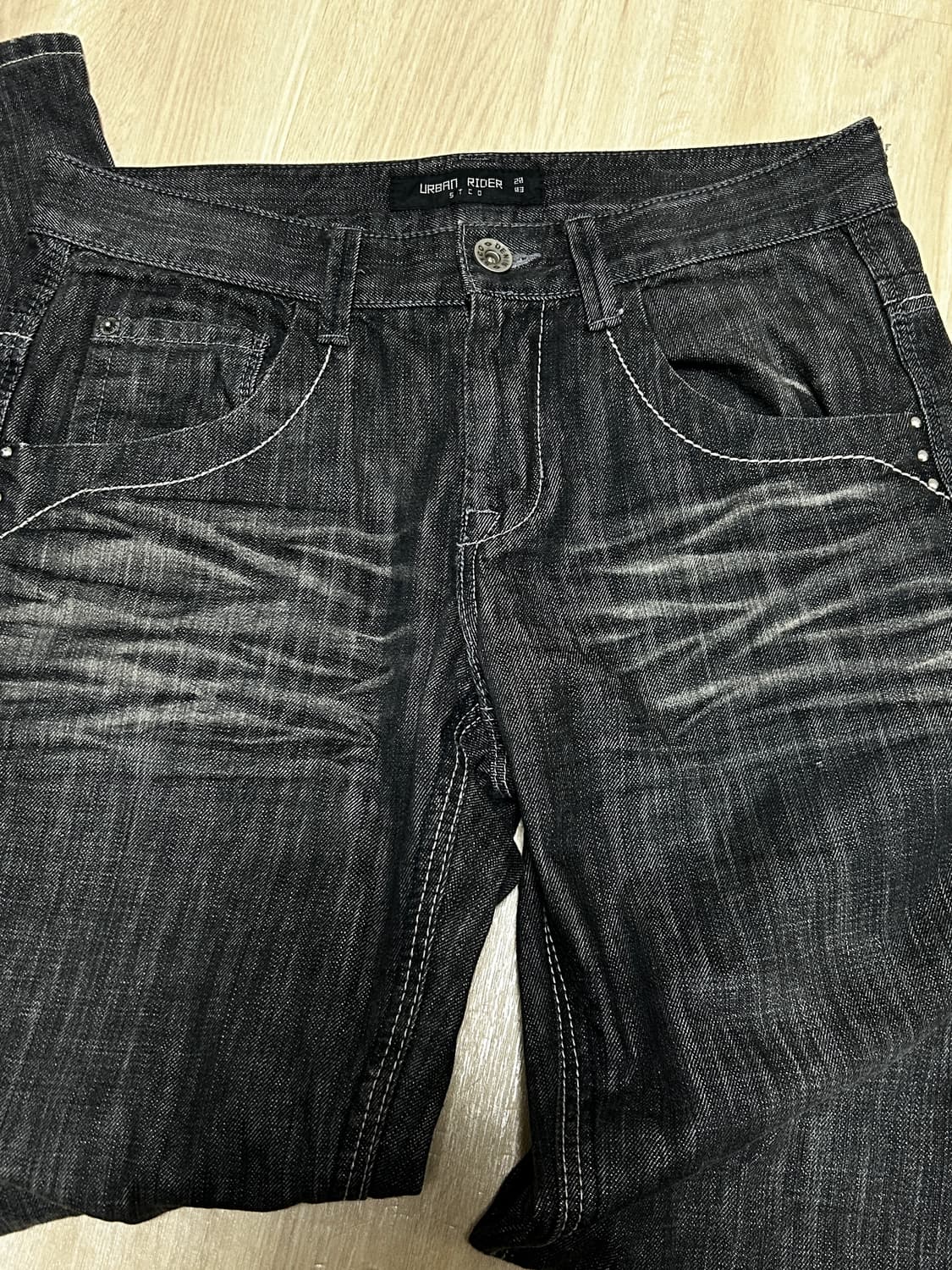 워싱 흑청바지 상품이미지3