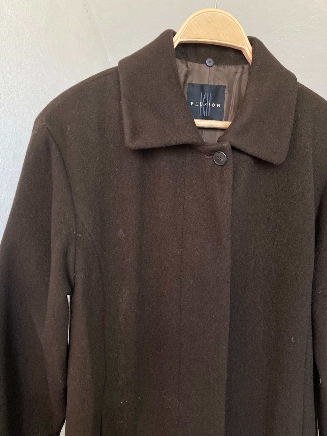 빈티지 모카 울 코트 상품이미지3