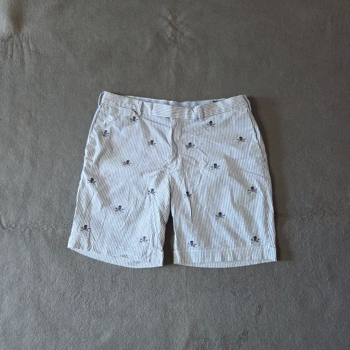 폴로 시어서커 해골자수 쇼츠 반바지 34 상품이미지1