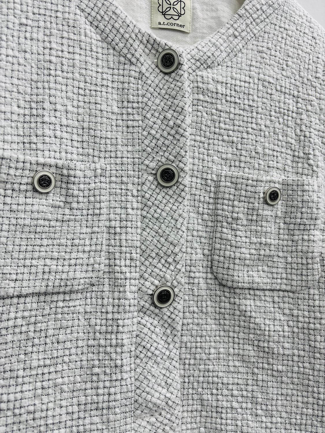 앳코너(a.t.corner) 코튼 블렌드 반팔 트위드 자켓 상품이미지4
