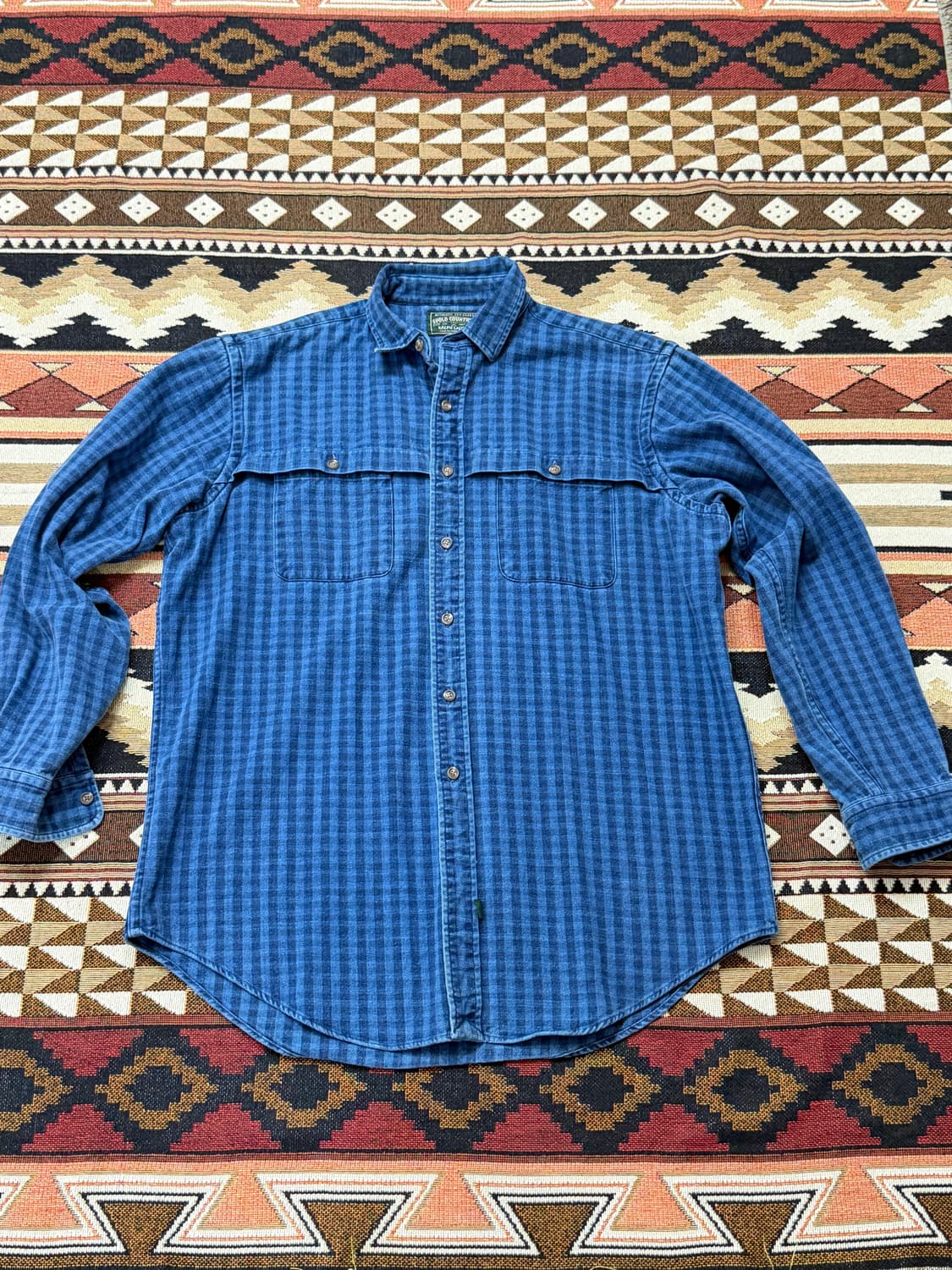 Super Rare! 90s Polo Country 헌팅 백플랩 셔츠 상품이미지3