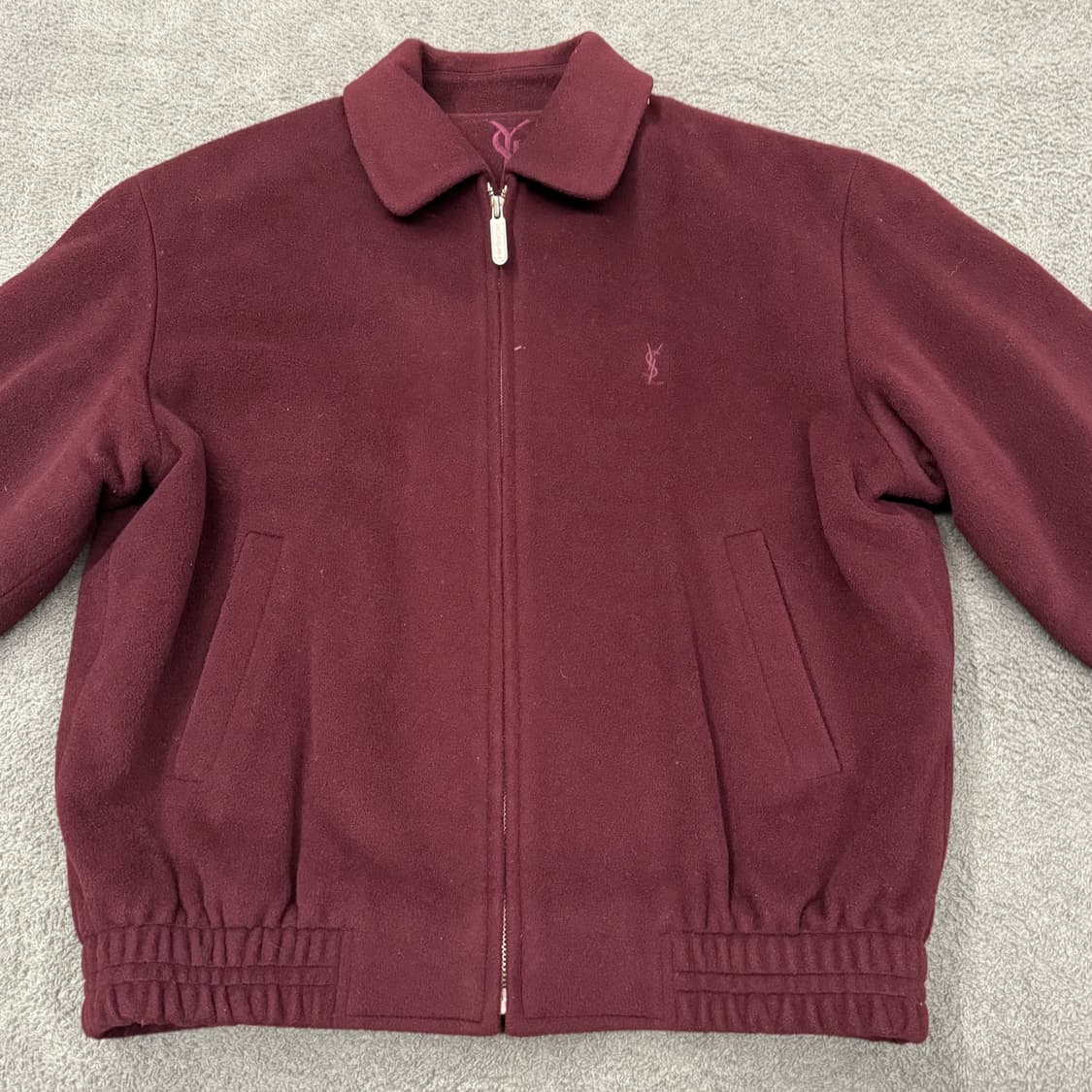 [정품/95] 입생로랑 로고 울 블루종 자켓 상품이미지3