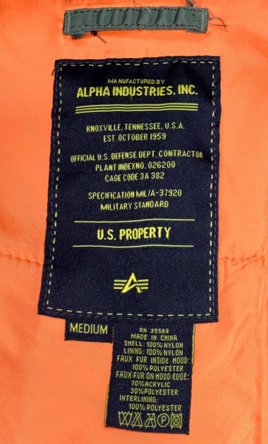 알파 인더스트리 n-3b 파카 상품이미지5