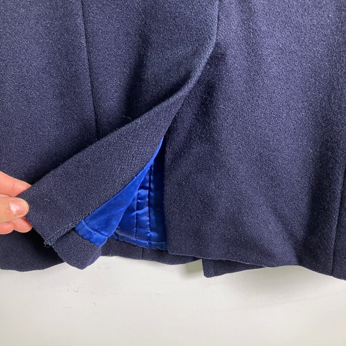 블루 블루 재팬 네이비 더블 버튼 울 피코트  상품이미지7