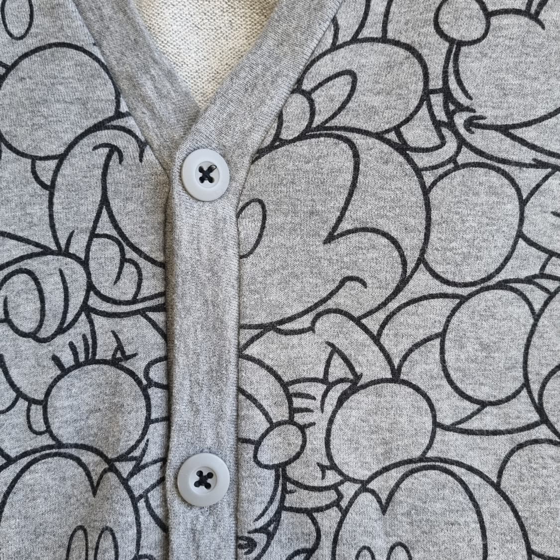 도쿄 Disney 미키마우스 패턴 코튼 가디건 1839 상품이미지5