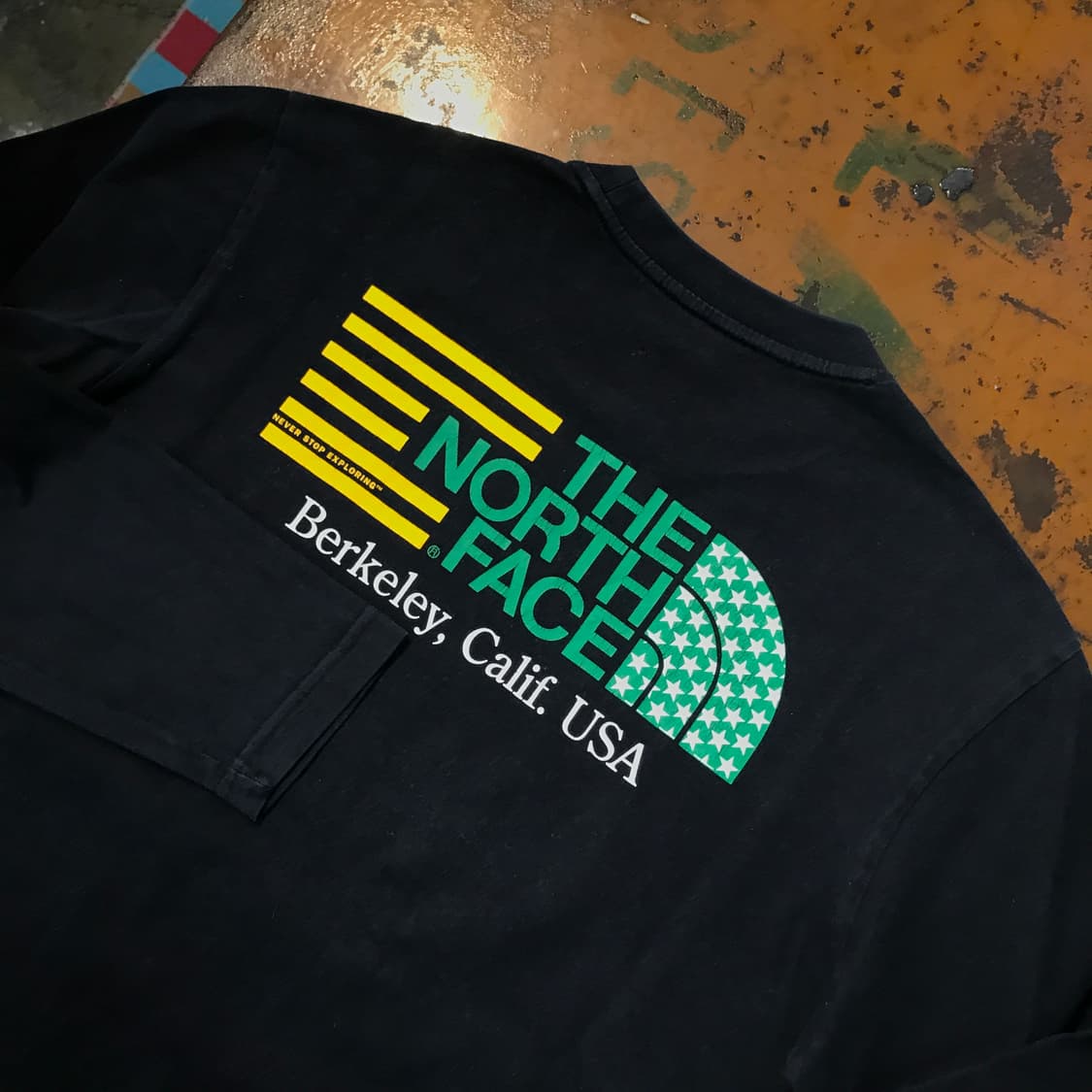 노스페이스 블랙 백 프린팅 롱 슬리브 남성 102 사이즈  상품이미지4