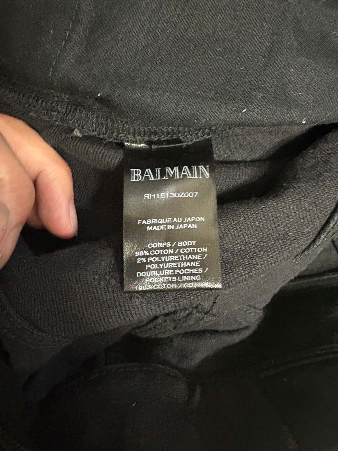 (정품)Balmain 발망 코팅 바이커진 32 코팅데님팬츠 상품이미지3