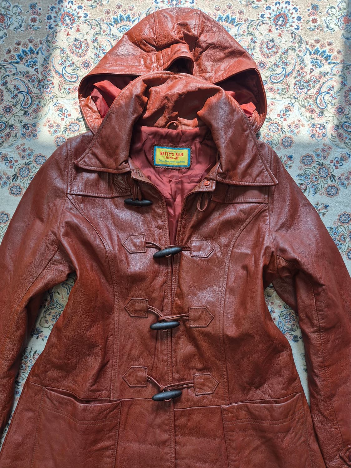 베티스 블루 소 가죽 더플 코트 상품이미지2