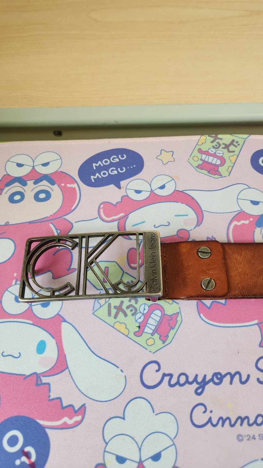 캘빈클라인 CK 빈티지 황동 버클 통가죽 벨트 상품이미지2