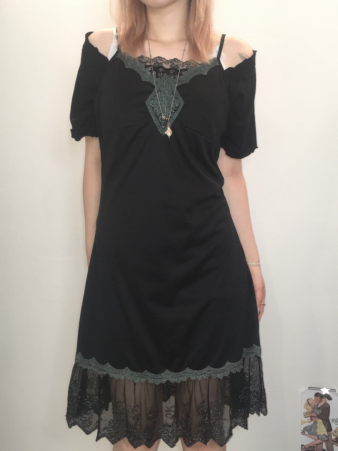Axes femme 블랙 페어리 레이어드 슬립드레스 상품이미지1