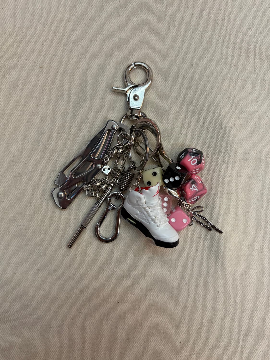 Pink & Black Dice Street Keyring 상품이미지1