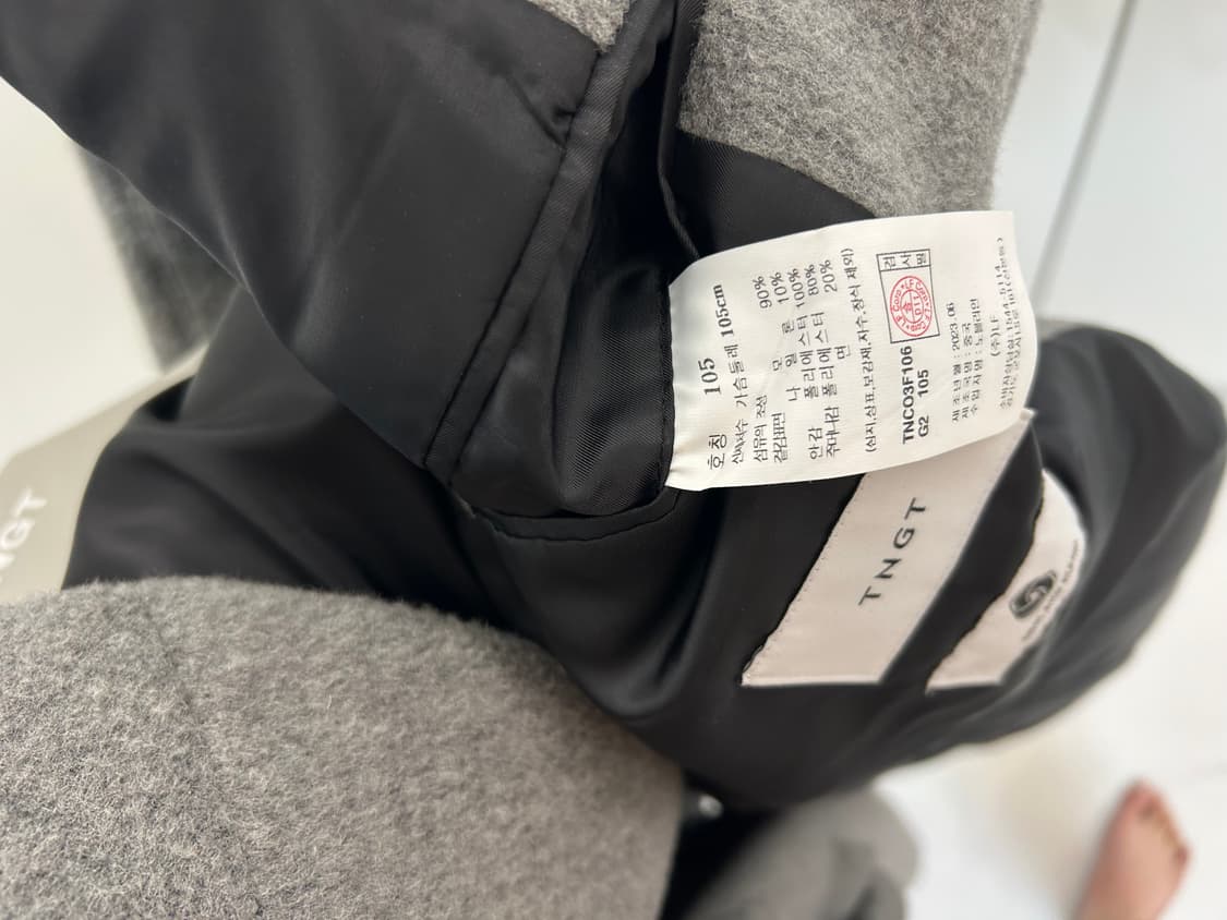 Tngt 멜란지 그레이 대디핏 테일러드 3버튼 코트 105 상품이미지4