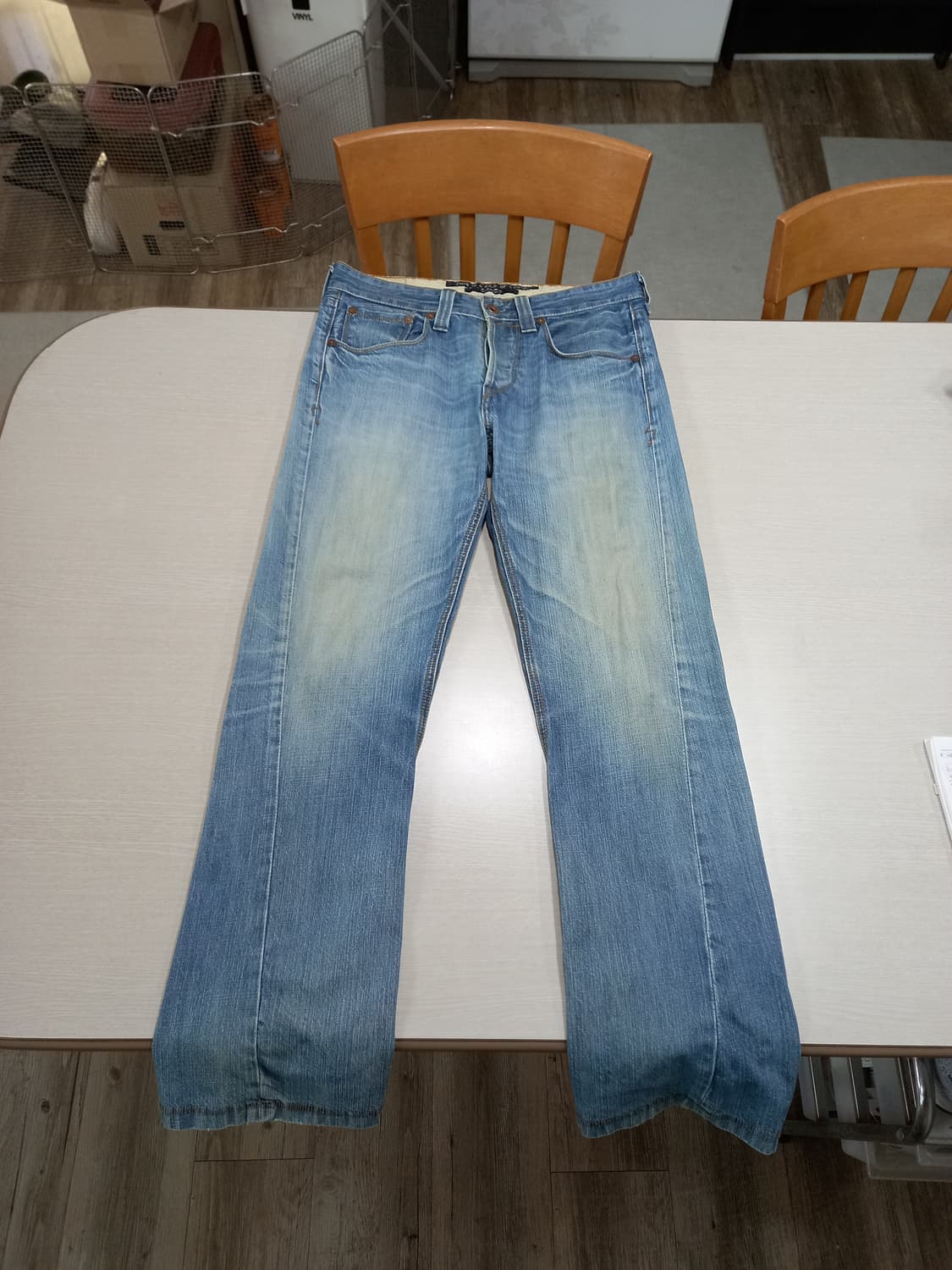 32 06's 리바이스521 워싱 일자진 연청 32-315 상품이미지1