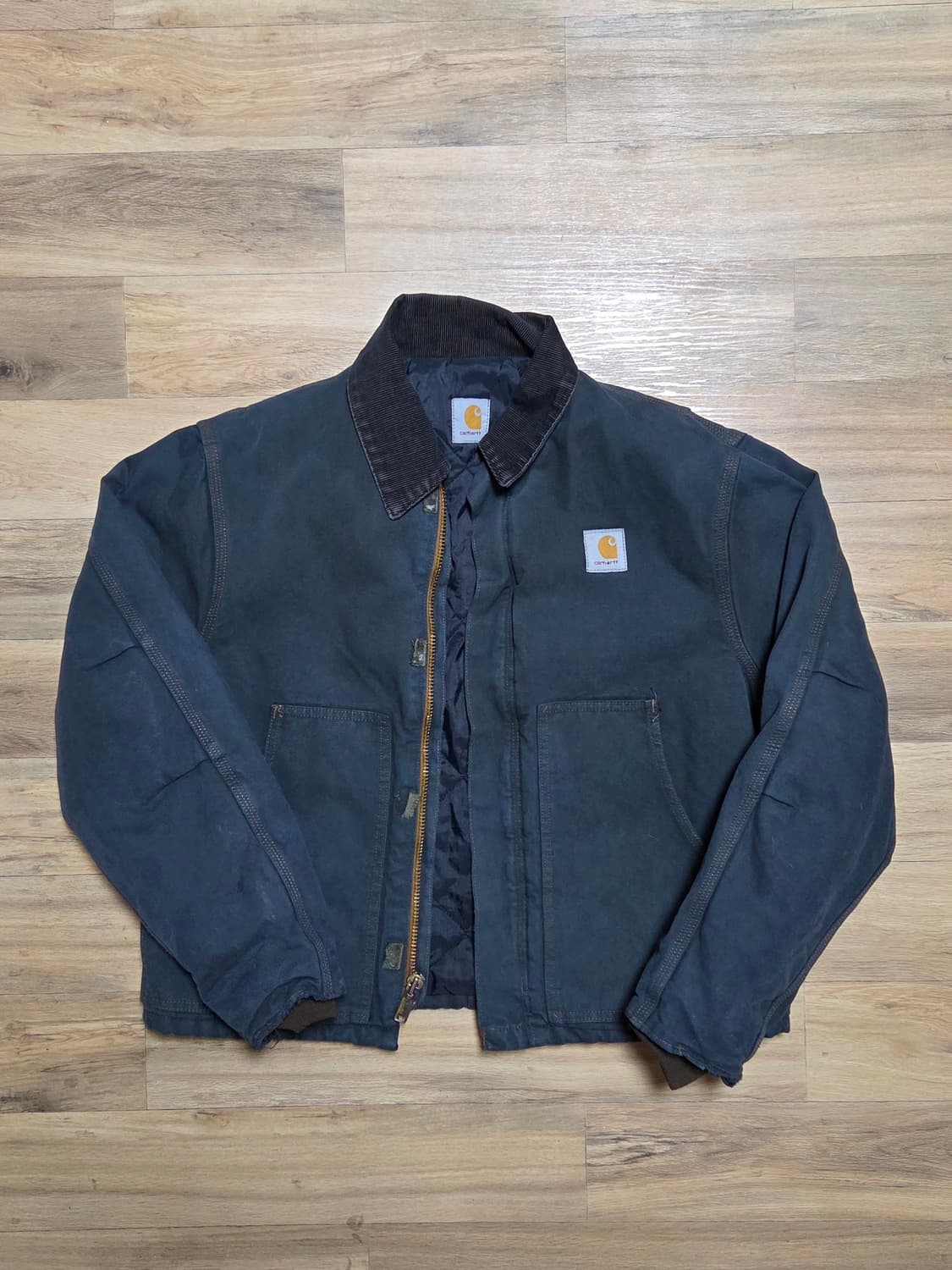 빈티지 칼하트 J02 네이비 숏기장 디트로이트 자켓 상품이미지1