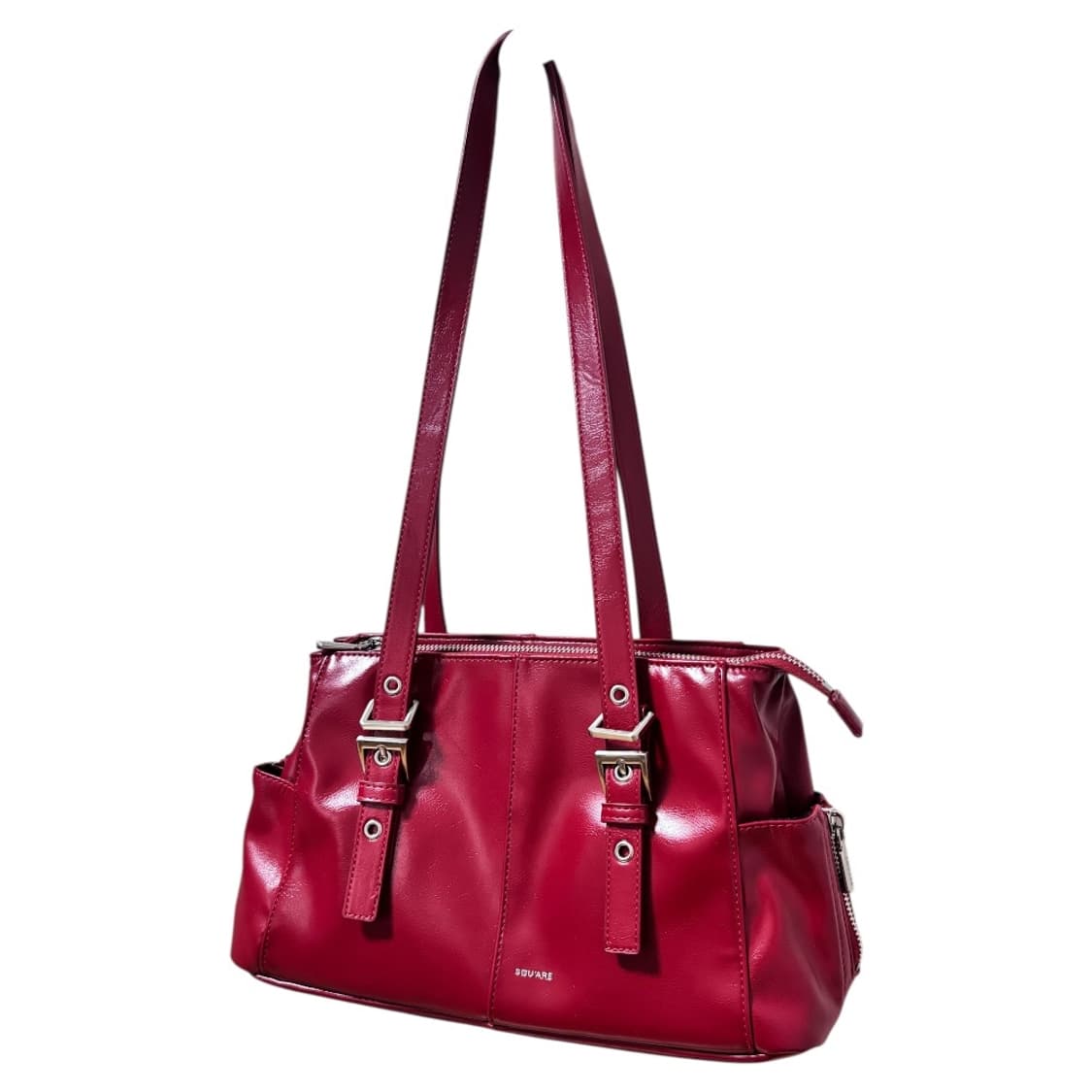 스퀘어라인 마리오 숄더백 크랙 레드 상품이미지1