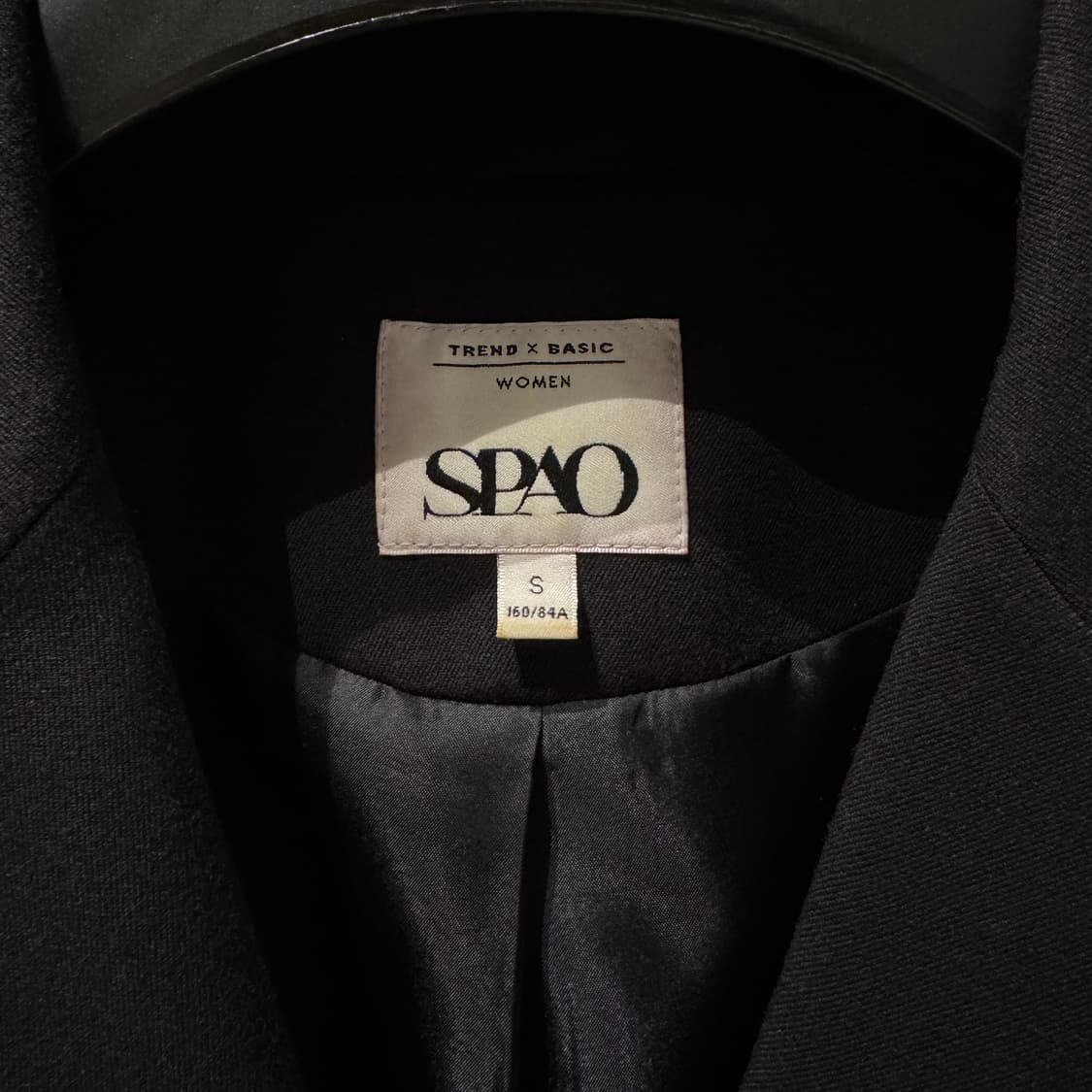 SPAO 스파오 여성 블랙 블레이저 정장 크롭 자켓 S 상품이미지2