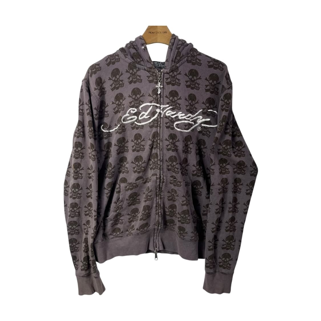 [Ed Hardy] 에드하디 스컬 빅 도트 후드집업 상품이미지1