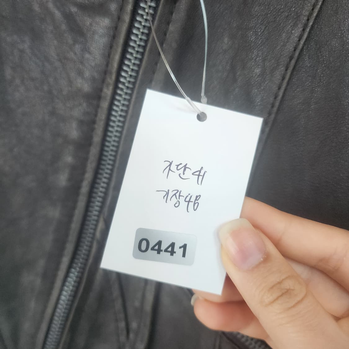 지컷 가죽 라이더 자켓 블랙 상품이미지10