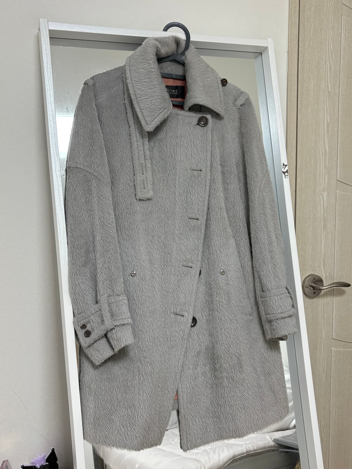 Time 그레이시 헤어리 하프코트 상품이미지2