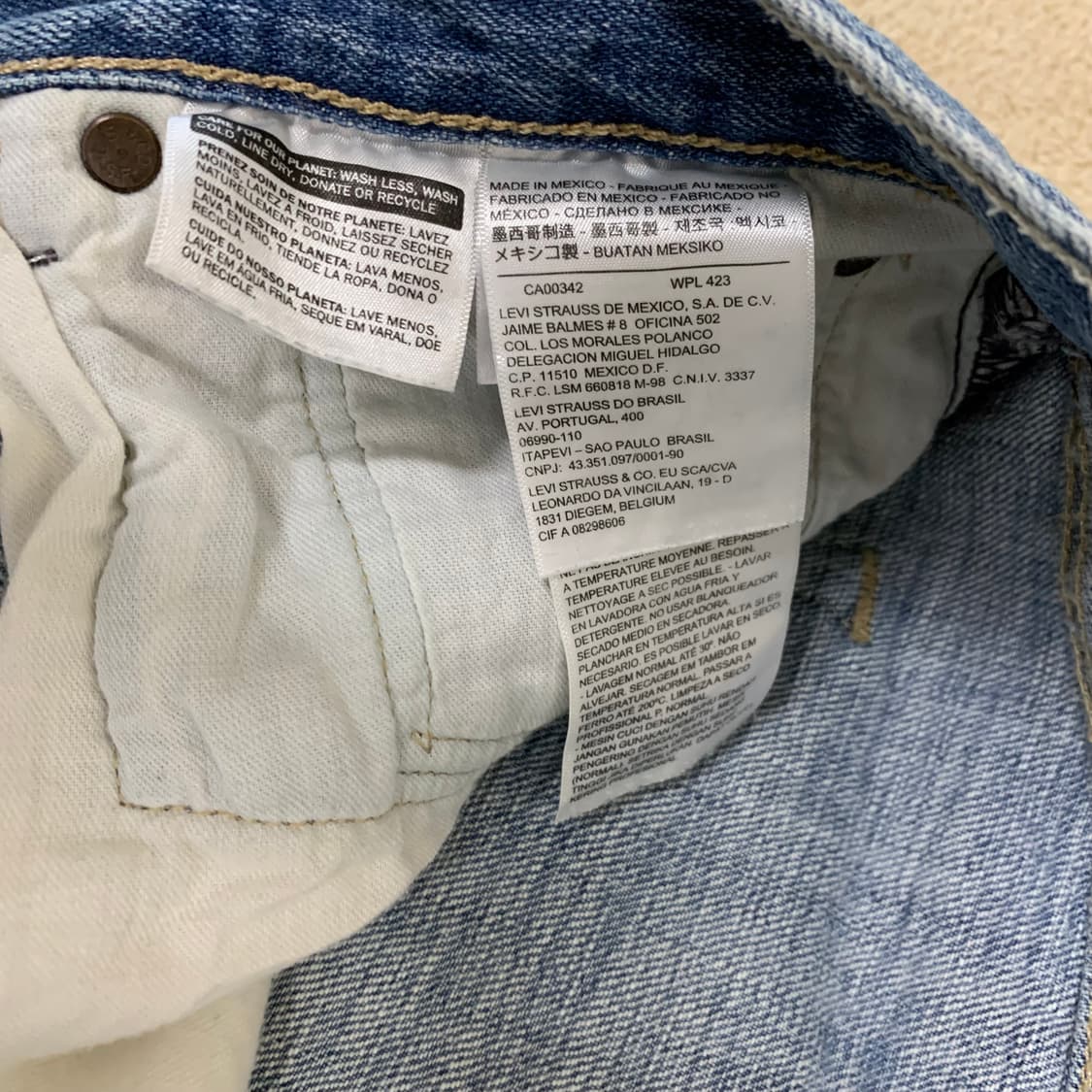 빈티지 리바이스 501 워싱 데님팬츠(35사이즈) 남자청바지 연중청 상품이미지8