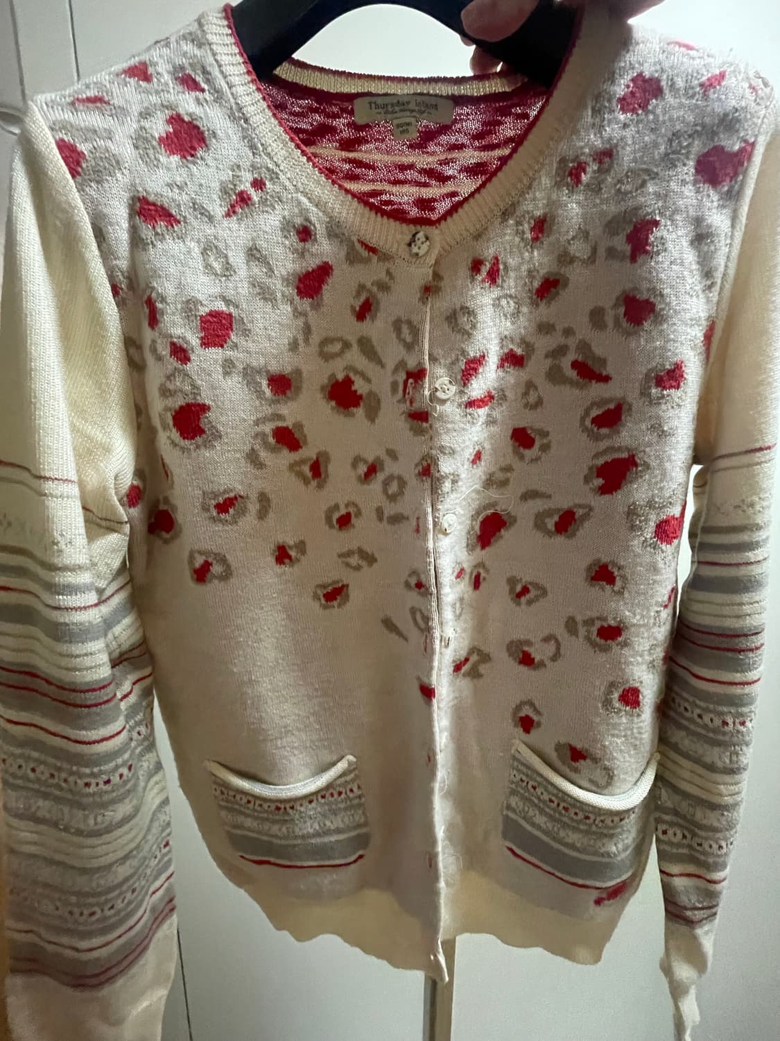 썰스데이 아일랜드 크리스마스깔 가디건 상품이미지2