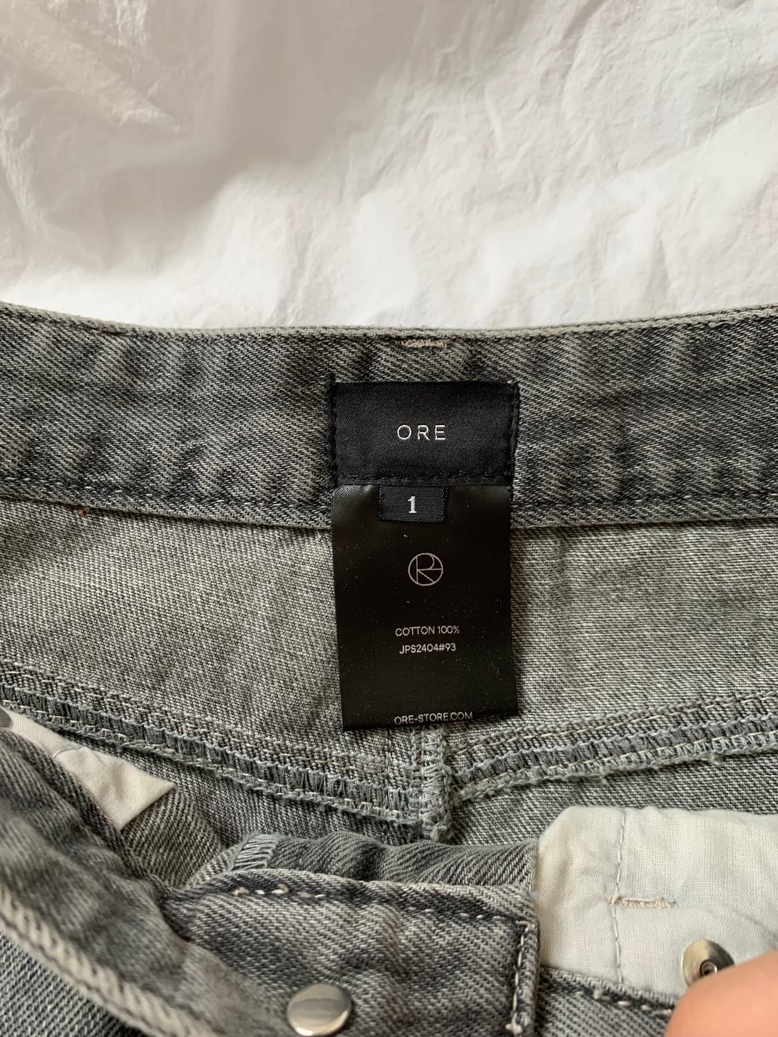 Ore 미드라이즈 스트레이트핏 그레이진 상품이미지3