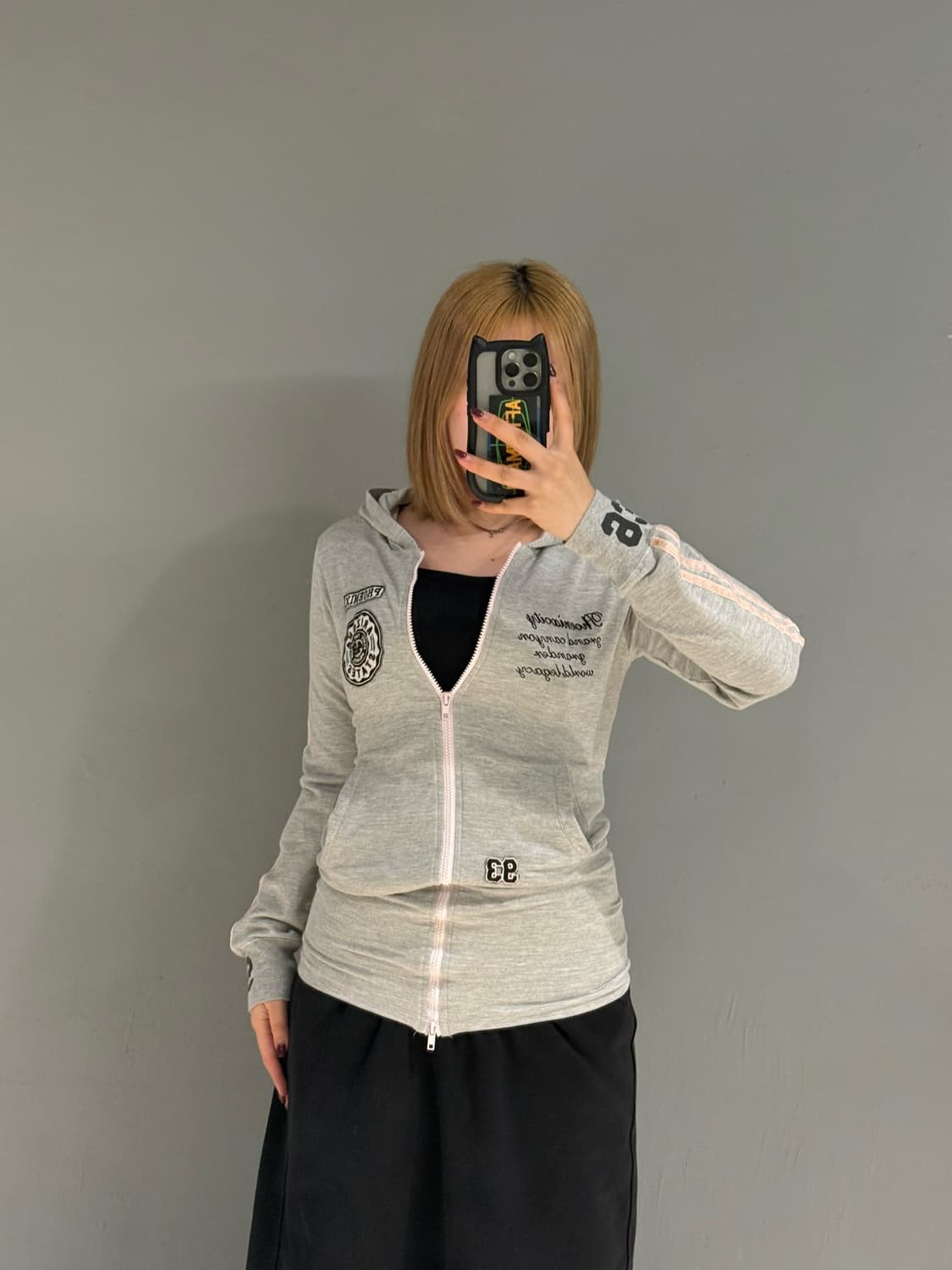 patch detail line point hood zip-up 상품이미지1