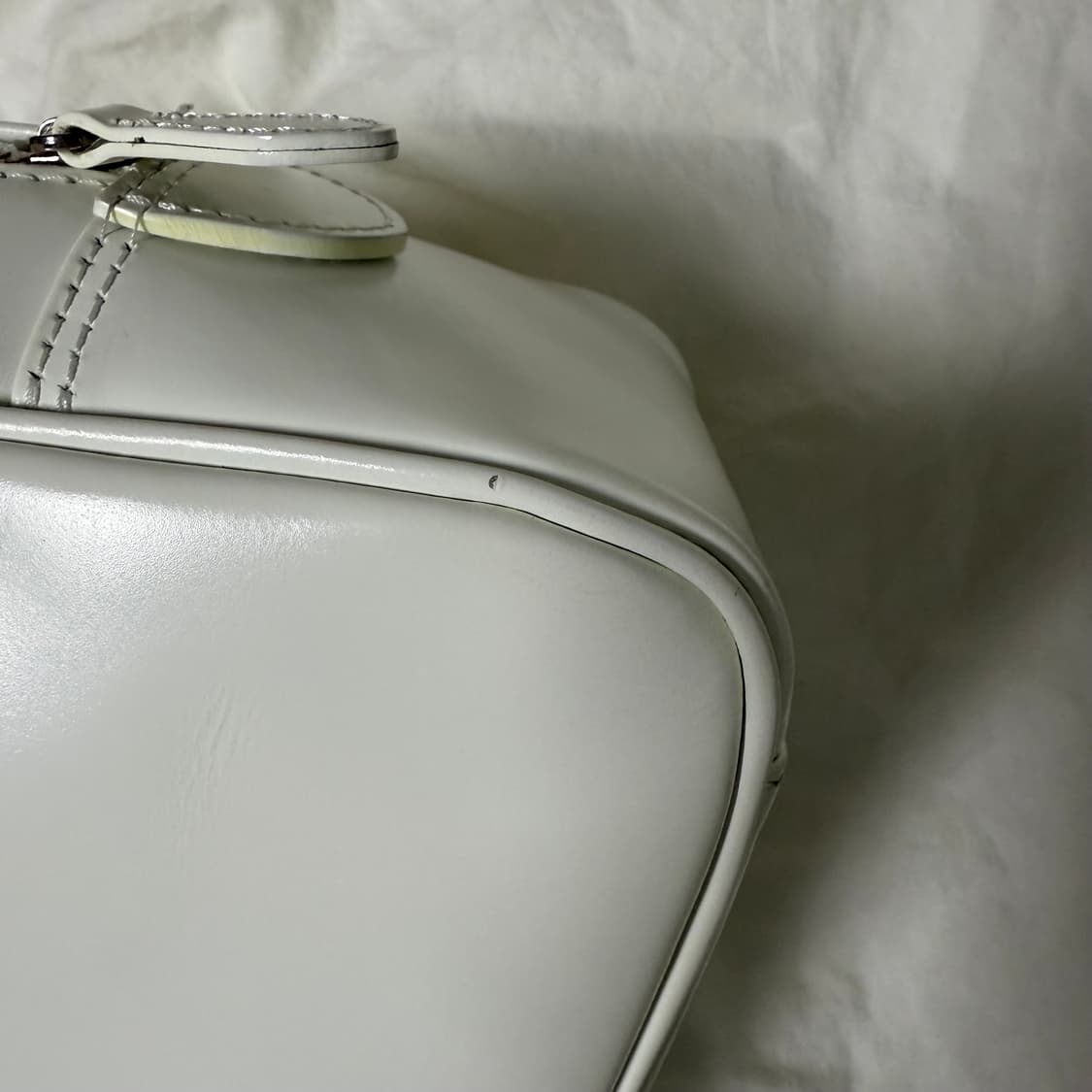 꼼데가르송 아오야마백 라운드 3호 화이트 토트백  상품이미지4