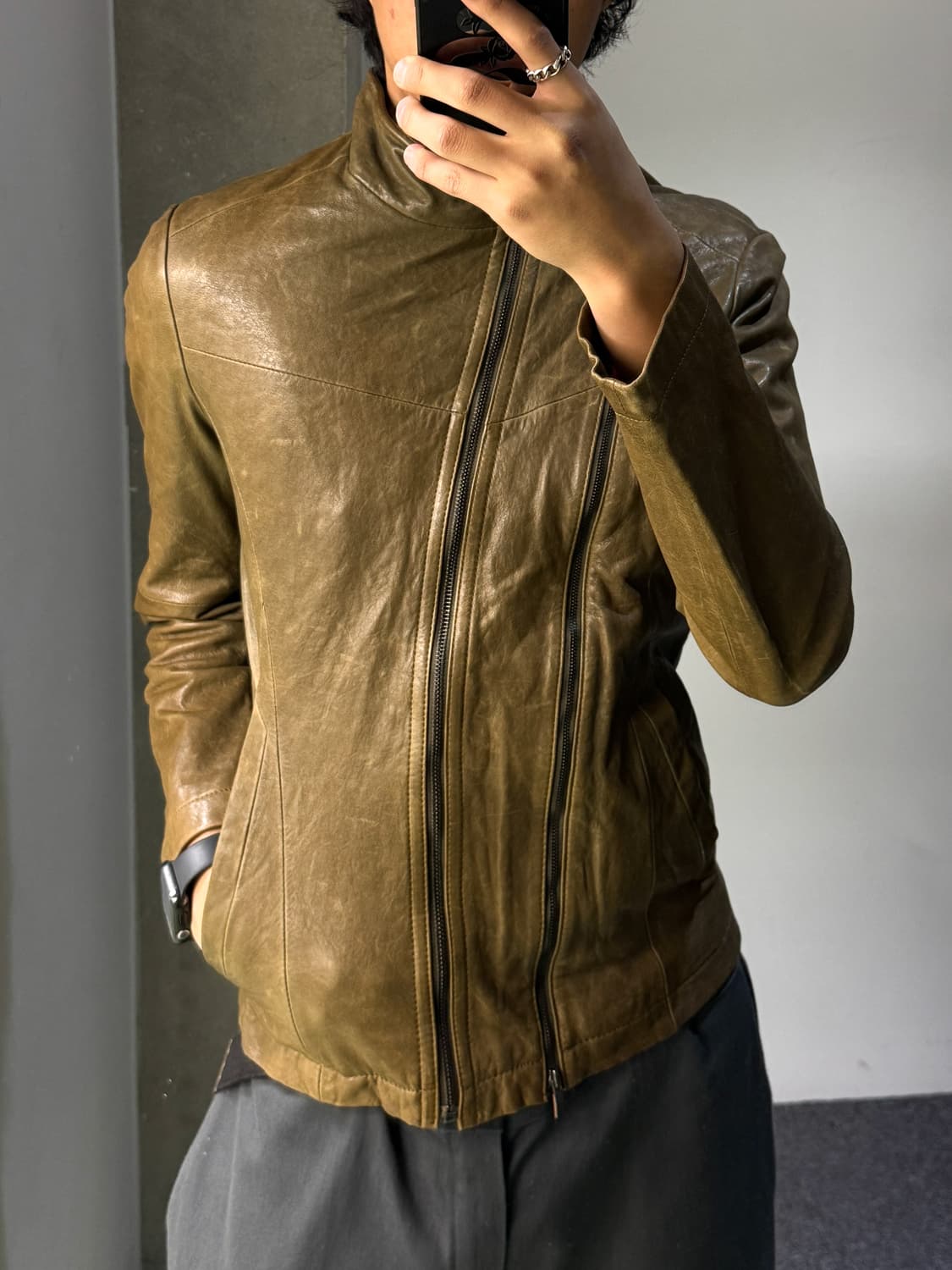 킨록 앤더슨 어시매트릭 램 레더 자켓 상품이미지3