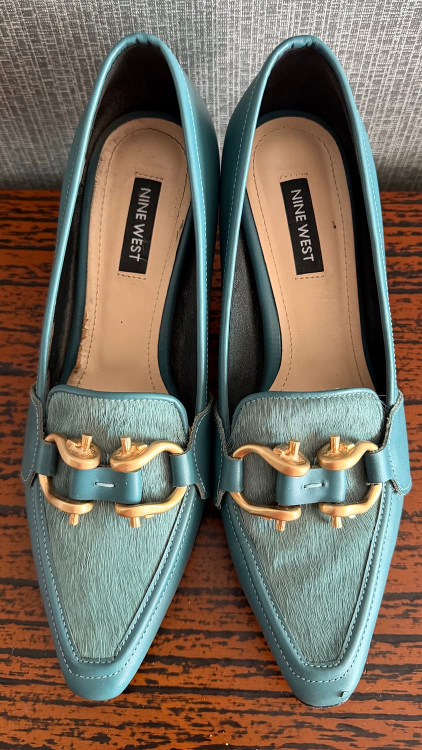 나인웨스트 펌프스 가죽 구두 송치 미드힐 로퍼 230 굽높이 4cm 상품이미지1