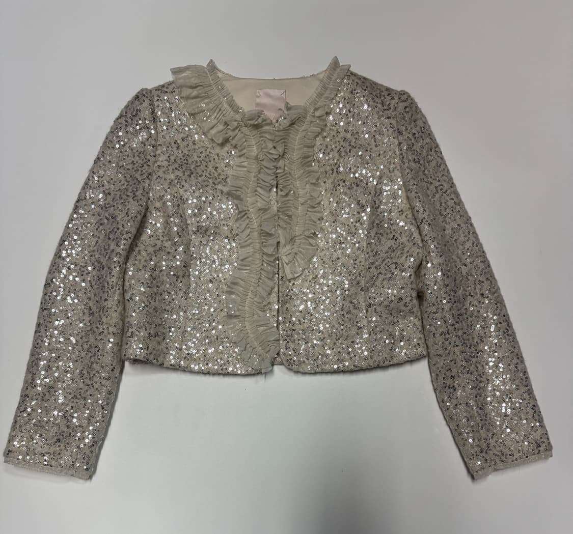 여성 오즈세컨 비즈 정장 트위드 크롭 자켓 55 상품이미지1