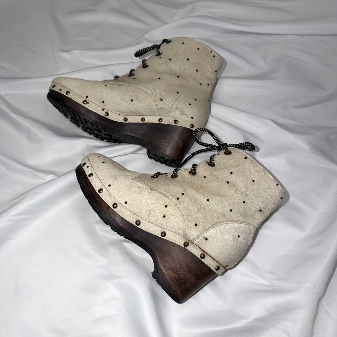 오프닝세레머니 카프 헤어 웨지힐 부츠 상품이미지2