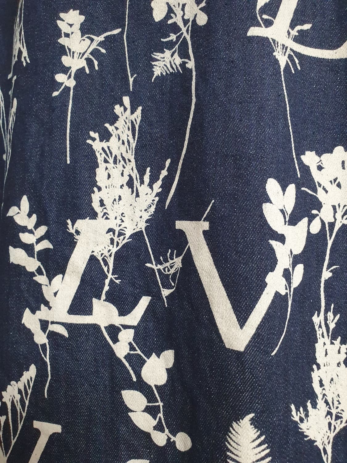 루이비통 플로럴 LV 패턴 반팔 셔츠/자켓 네이비 M 상품이미지6