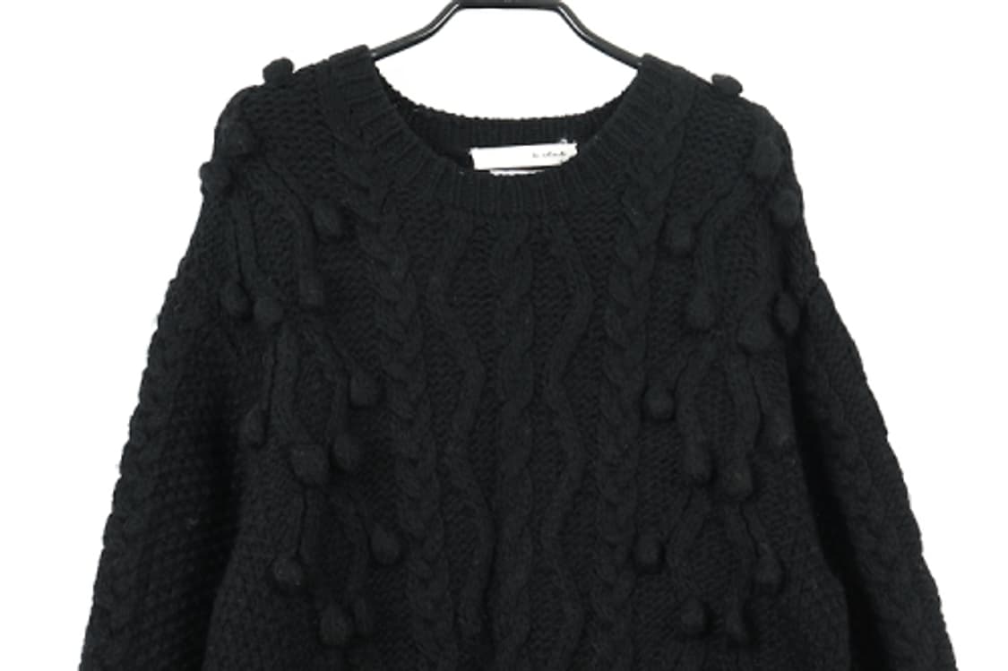 B CLUB 니트원피스 폼폼니트원피스 케이블니트원피스 상품이미지4