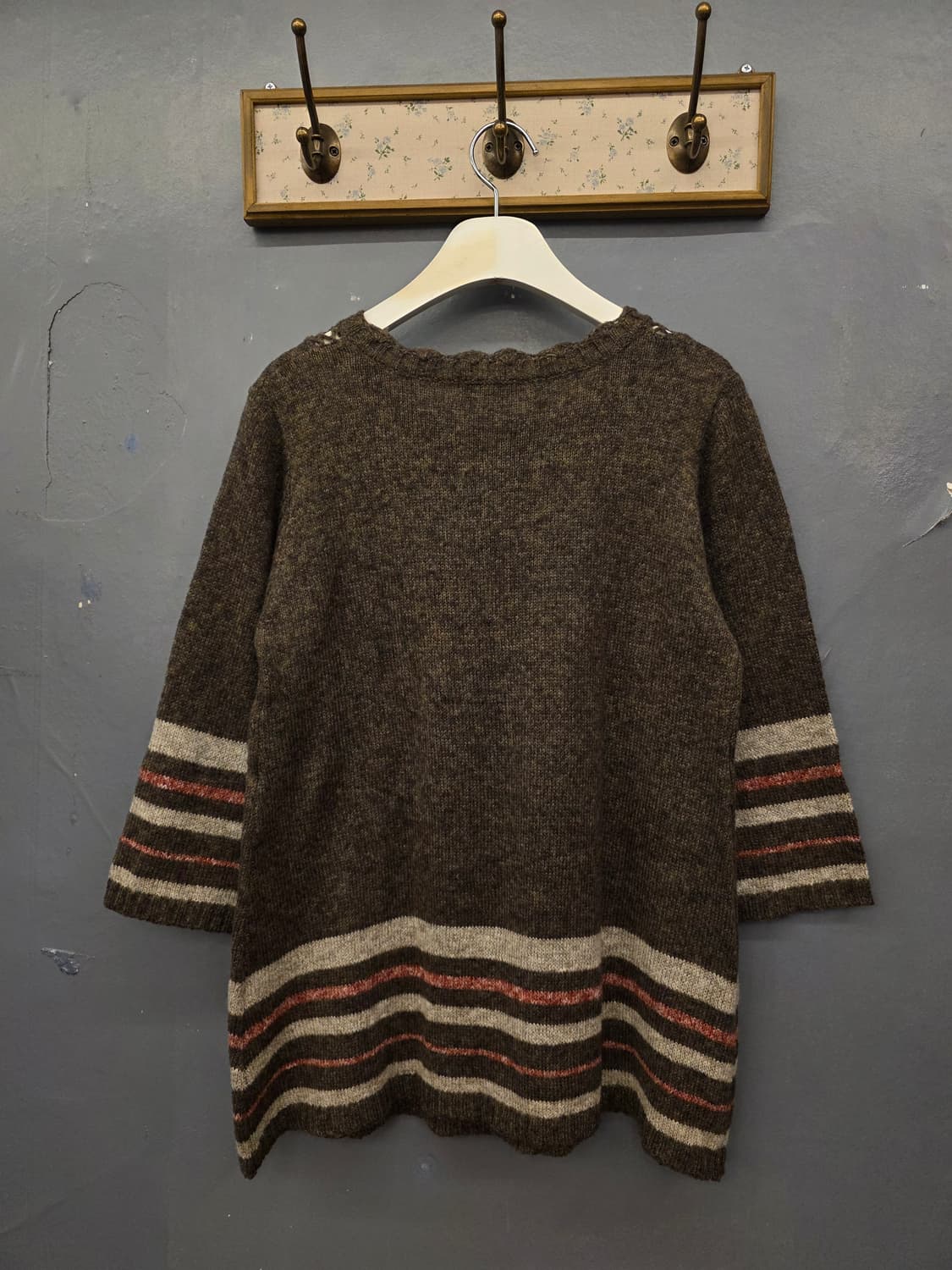 일본빈티지 브라운니트 상품이미지4