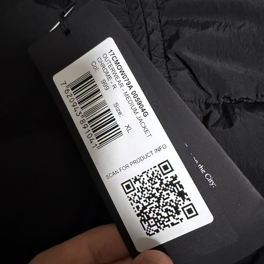 [XL]CP컴퍼니 크롬-R 패딩 블랙 24fw 상품이미지2