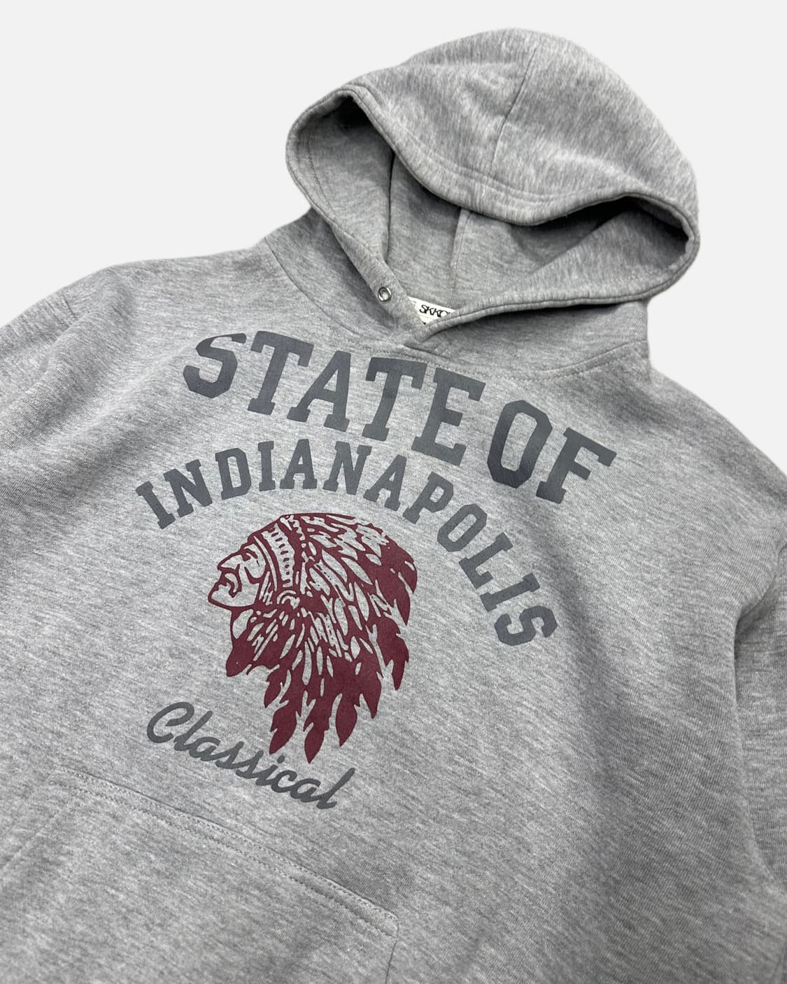 SKKONE indianpolis grey hood t-shirt 상품이미지2