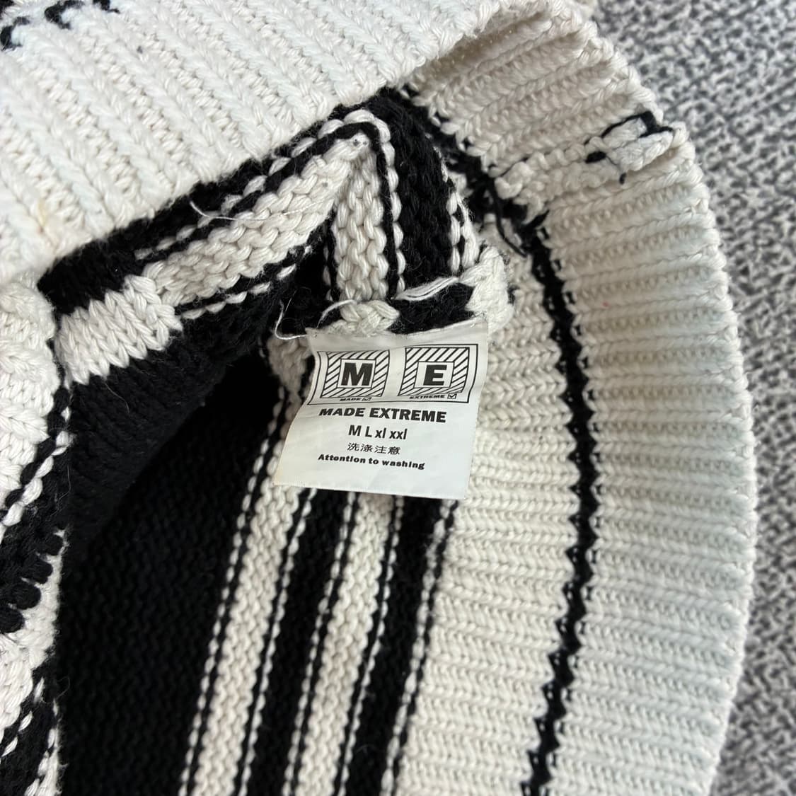 <빈티지 해골 니트 집업> No.1590 상품이미지9